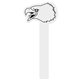 a white promotional eagle shaped foam waver