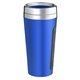 aerial view a blue dual - grip travel tumbler - 15 oz, image 1 of 3