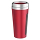 aerial view a red dual - grip travel tumbler - 15 oz, image 1 of 3