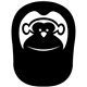 a black monkey popup visor