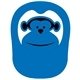 a blue 300 monkey popup visor