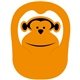 a orange 021 monkey popup visor