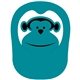 a teal 321 monkey popup visor