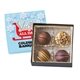 a group of truffle gift box full color lid with 4 truffles