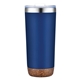 a navy blue cork bottom maddox 20 oz vacuum insulated tumbler