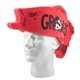 a group of foam fish head hat