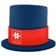 a group of top hat - band print