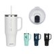 a group of perka(r) kempton 40 oz double wall stainless steel tumbler with handle and straw