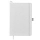 aerial view a beige 5.5 x 8.5 fsc(r) recycled seed paper bound journal, image 1 of 9