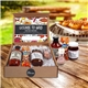 a group of license to grill - bbq gourmet kit with apron