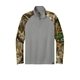 aerial view a grey concrete heather/ realtree edge russell outdoors(tm) realtree(r) colorblock performance 1/4- zip, image 1 of 4