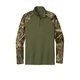 aerial view a olive drab green/ realtree edge russell outdoors(tm) realtree(r) colorblock performance 1/4- zip, image 1 of 5