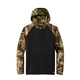 aerial view a black/ realtree edge russell outdoors(tm) realtree(r) performance colorblock pullover hoodie, image 1 of 5