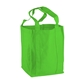 aerial view a lime green grocer super saver non - woven tote, image 1 of 2