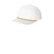 aerial view a white/ athletic gold port authority(r) snapback five - panel rope cap, image 1 of 3