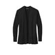 aerial view a deep black brooks brothers(r) womens cotton stretch long cardigan sweater, image 1 of 5