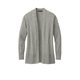 aerial view a light shadow grey heather brooks brothers(r) womens cotton stretch long cardigan sweater, image 1 of 5
