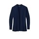 aerial view a navy blazer brooks brothers(r) womens cotton stretch long cardigan sweater, image 1 of 5