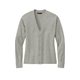 aerial view a light shadow grey heather brooks brothers(r) womens cotton stretch cardigan sweater, image 1 of 5