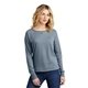 aerial view a flint blue heather district(r) womens featherweight french terry(tm) long sleeve crewneck, image 1 of 5