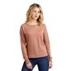 aerial view a nostalgia rose heather district(r) womens featherweight french terry(tm) long sleeve crewneck, image 1 of 4