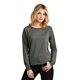 aerial view a washed coal district(r) womens featherweight french terry(tm) long sleeve crewneck, image 1 of 4