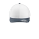 aerial view a white/ vintage indigo travismathew cruz colorblock trucker cap, image 1 of 3