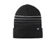 a black travismathew striped cuffed beanie