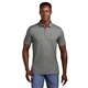aerial view a quiet shade grey heather travismathew oceanside heather pocket polo, image 1 of 5