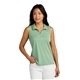 aerial view a beryl green heather travismathew womens coto performance sleeveless polo, image 1 of 4