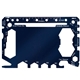 aerial view a navy blue crossover outdoor 23 function tactical card tool, image 1 of 2