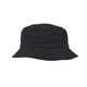 aerial view a black shady full color imprint cotton bucket hat, image 1 of 8