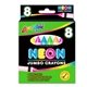 a assorted set of 8 jumbo crayons - neon