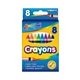 a assorted colorful crayon set of 8
