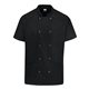 aerial view a black/ black mesh chef designs - womens airflow raglan chef coat, image 1 of 3