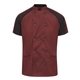 aerial view a merlot heather/ black mesh chef designs - womens airflow raglan chef coat, image 1 of 3