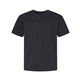 aerial view a pitch black gildan - softstyle(r) youth midweight t - shirt, image 1 of 3