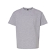 aerial view a sport grey gildan - softstyle(r) youth midweight t - shirt, image 1 of 3