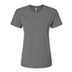 aerial view a dark heather grey next level - womens cvc relaxed t - shirt, image 1 of 3