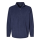 aerial view a navy augusta sportswear - eco revive(tm) micro - lite fleece quarter - zip pullover, image 1 of 3