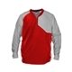 a red/ grey alleson athletic - field batters jacket
