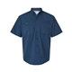 aerial view a navy paragon - mens hatteras performance short sleeve fishing shirt, image 1 of 3