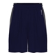 aerial view a navy/ graphite badger - sweatless shorts, image 1 of 3