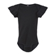 aerial view a black rabbit skins - infant flutter sleeve baby rib bodysuit, image 1 of 3