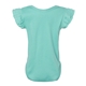 aerial view a saltwater rabbit skins - infant flutter sleeve baby rib bodysuit, image 1 of 3