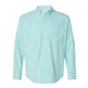 aerial view a aqua blue paragon - kitty hawk performance long sleeve fishing shirt, image 1 of 3