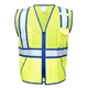 aerial view a lime/ blue kishigo - standard contrast vest, image 1 of 2