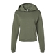 aerial view a military green bella + canvas - womens classic hoodie, image 1 of 3