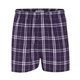 aerial view a purple/ white boxercraft - double brushed flannel boxers, image 1 of 2
