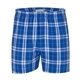 aerial view a royal/ silver boxercraft - double brushed flannel boxers, image 1 of 2